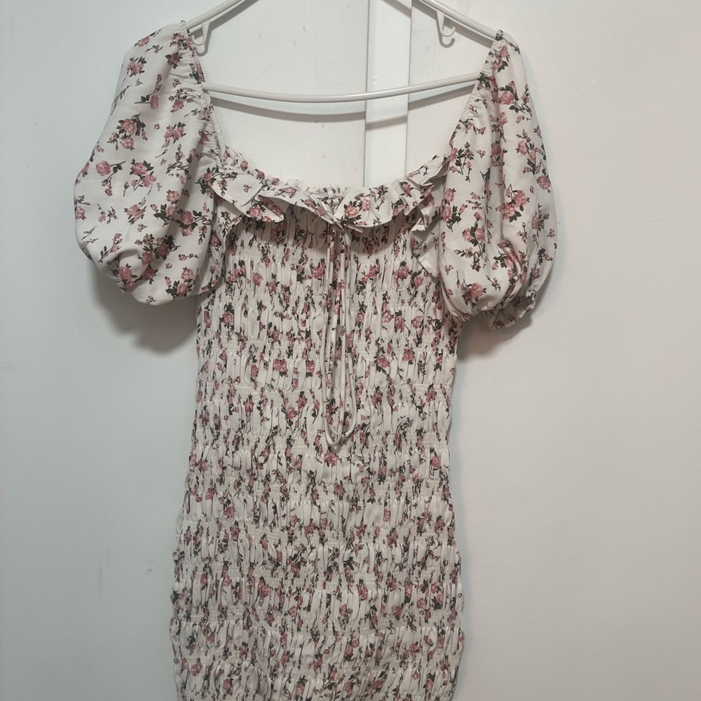 Floral Ruffle Mini Dress - Picture 6 of 8